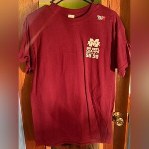 Size Medium MS State Egg Bowl Champs Maroon T-Shirt
